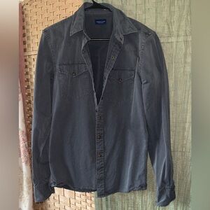 Women's Grey Button Down Shirt (Men’s)